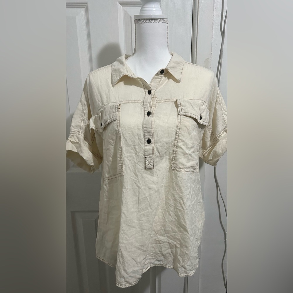 Cream Button Up Shirt